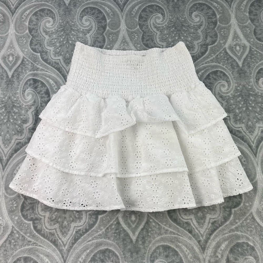 Aqua Girls Flowered Skirt